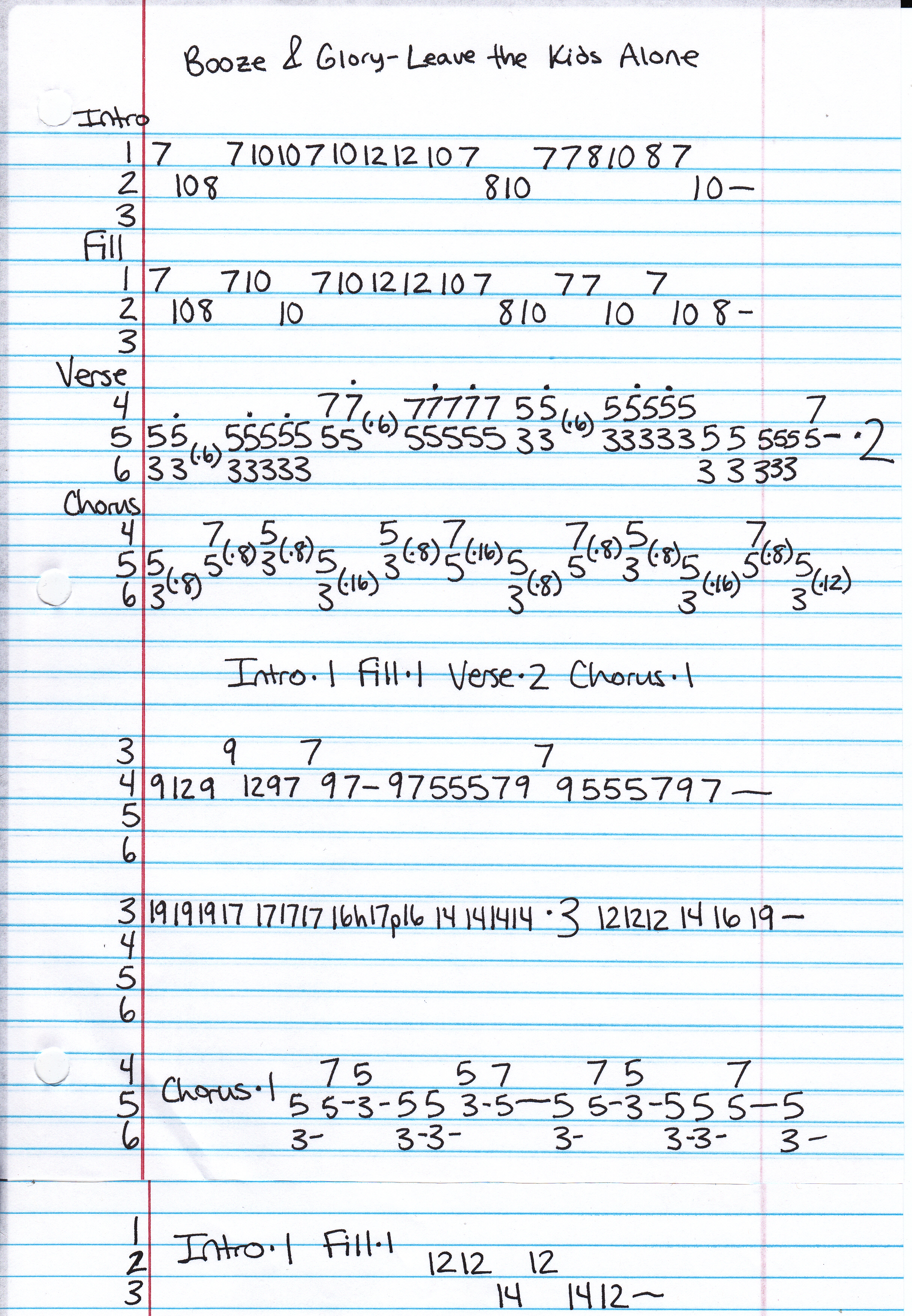 High quality guitar tab for Leave the Kids Alone by Booze & Glory off of the album As Bold As Brass. ***Complete and accurate guitar tab!***